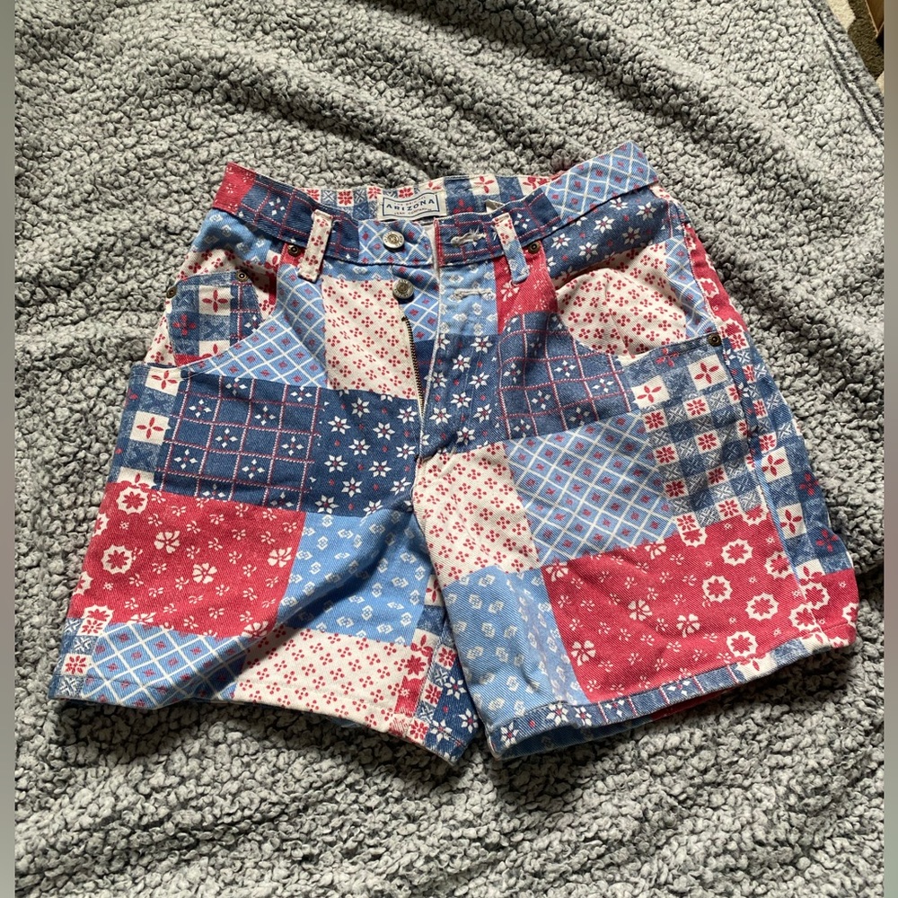 Arizona Jean Company Vintage patchwork style denim Bermuda shorts
